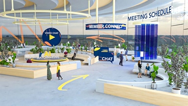 Virtual networking lounge